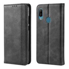 Capa para Huawei Honor Y6S, capa flip carteira de couro para Huawei Honor Y6S, capa magnética retrô para celular, capa carteira de telefone com compartimentos para cartões