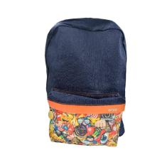 Mochila De Costas Foroni Emoji Azul