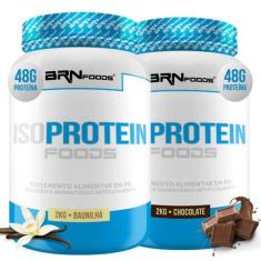 Kit 2x Iso Protein Foods 2kg - BRN FOODS,  Baunilha e Chocolate