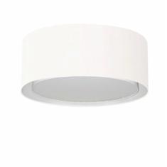 Plafon Cilíndrico Duplo Vivare Md-3036 Cúpula Em Tecido 50x25cm - Bivolt Branco 127/220v