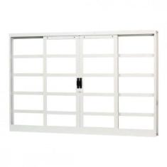 Janela de Aço de Correr 120x120cm 4 Folhas Minas Sul MGM