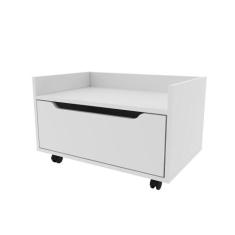 Balcão Gabinete 60cm com 1 Gavetas e Rodízio BN3647 Branco - Tecno - T