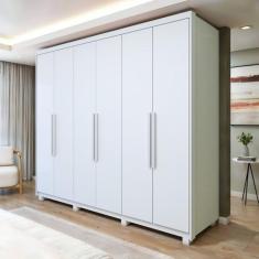 Guarda-roupa 6 Portas 5 Gavetas com Pés Áries - Móveis Lopas