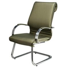 Poltrona Diretor Luxuosa com Braço Fixo Cromado Linha Chief - Design O