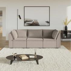 Sofá Modular 2 Módulos Canto 1 Módulo Central Zen Cabecasa Madeiramadeira