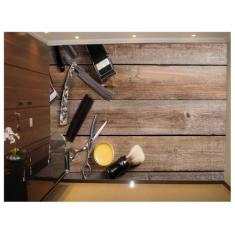 Papel De Parede Barbearia Retrô 3D Brb07 - Você Decora