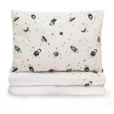 Jogo De Lençol Para Berço Americano 100% Algodão 3 Peças - Space