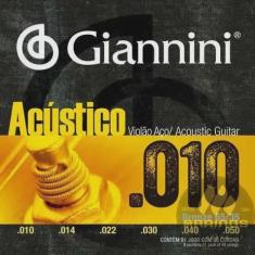 Encordoamento giannini Violão Aço Acústico 010 geswam