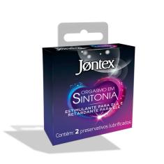 Camisinha Jontex Orgasmo em Sintonia Texturizado Retardante com 2 unidades 2 Unidades