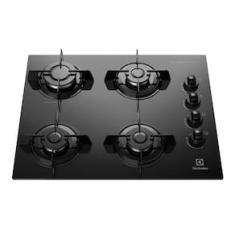 Cooktop a Gás Electrolux 4 Bocas KE4GP com Mesa de Vidro Temperado Bivolt - Preto