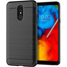 NEKOYA Capa LG Q Stylus Alpha, LG Q Stylus Alpha capa com [gel de sílica de fibra de carbono] [anti-impressão digital][mão antiderrapante] estojo anti-arranhões para Case Cover LG Q Stylus Alpha
