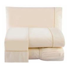 Kit Jogo de Lençol Queen Casal c/ Elástico 3 Peças Algodão Cama Box De