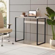 Escrivaninha De Aço Industrial Prática Com Tampo Em MDF Eco - Mobigu, 