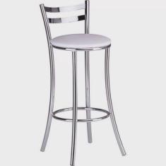 Banqueta Alta em Aço com Encosto Unimóvel