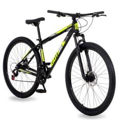 Bicicleta Aro 29 Alumínio Gott Rocker Freios A Disco Suspensão 21v 17 Preto Amarelo
