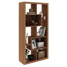 Estante Para Livros 2 Nichos Tecno Mobili Amendoa