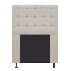 Cabeceira Estofada Dama 90cm Solteiro Suede Bege