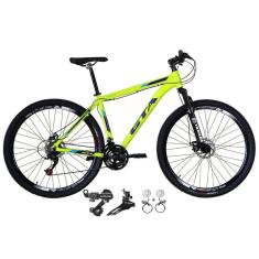 Bicicleta Aro 29 Gta Start 21v Alumínio Câmbios Shimano Freio a Disco Hidráulico Garfo Com Suspensão - Amarelo