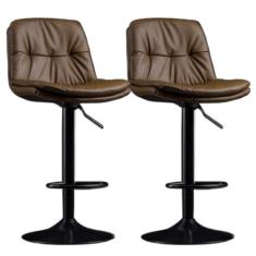 Banqueta Alta Giratória Regulagem de Altura Duoffice Kyoto DU76, Marro