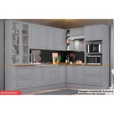 Cozinha Modulada Completa Americana 10 Peças (3Aéreos+3Balcões+2Panele