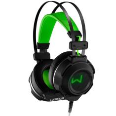 Headset Gamer Warrior Swan PH225 - Com Microfone - Conector P2 - Preto e Verde-Unissex