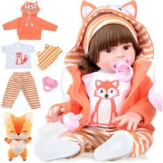 Bebê Reborn Raposa Corpo de Silicone Pode dar Banho NewHappy - New Hap