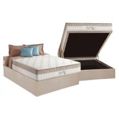 Cama Box Baú Casal: Colchão Molas Anjos Superlastic King Best + Base C