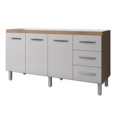 Balcão Para Pia Emily 160 Cm Moblis Cor:savana Off White