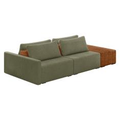 Sofá Ilha 2 Lugares Living 252cm Modulado para Sala Lary Bouclê K01 - D`Rossi