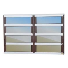 Janela de Alumínio Basculante 2 Seções 80x120cm Vidro Espelhado Elite 
