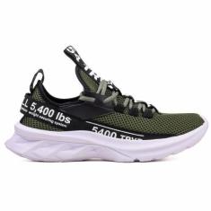 Tênis para Caminhada Academia Masculino e Feminino Verde Musgo 5400 Tr