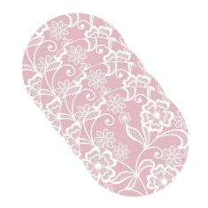 Sousplat estampa Renda Rosa impressa tecido Microfibra - NSW, Sem base