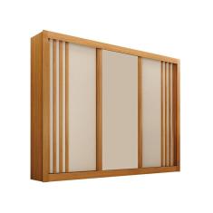 Guarda-Roupa Casal Milano 3 PT 4 GV Cinamomo e Off White