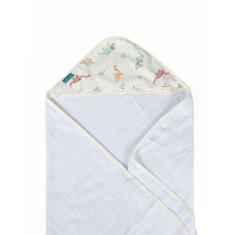 Toalha De Banho Baby Com Capuz Extra Macia 100% Algodão - Dinossauros