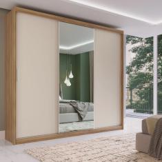 Guarda Roupa Casal com 3 Portas e 1 com 4 Espelhos 100% mdf London Yescasa