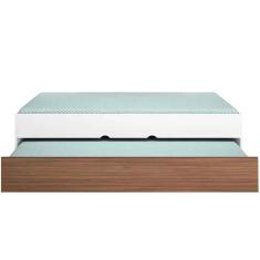 Cama Com Auxiliar Infanto Juvenil Clara Branco-amadeirado