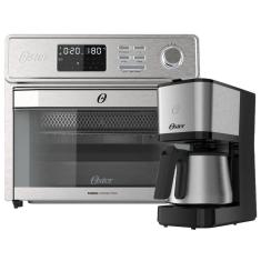 Kit Forno E Fryer 25L E Cafeteira Inox 1,2L Oster 110V