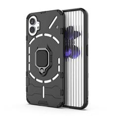 For Nothing Phone 1 PC + TPU Shockproof Protective Phone Case with Magnetic Ring Holder