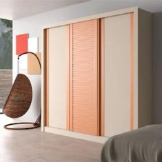 Guarda-Roupa Bartira Village com 3 Portas, 4 Gavetas e 243,1cm de Largura