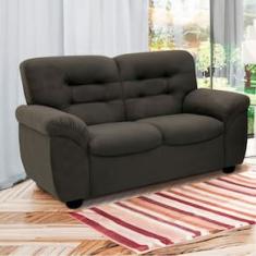 Sofá de 2 Lugares Linoforte Stillus II com 154 cm de Largura e Revestido em Tecido Suede