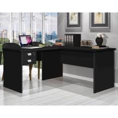 Escrivaninha Em L 2 Gavetas 150x120cm Thor Espresso Móveis Pr