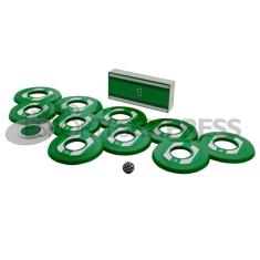 Jogo, Time de futebol de botão Branco e Verde Klopf 4094