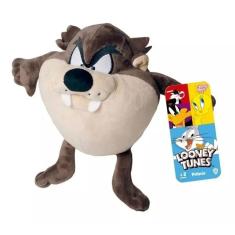 Boneco Taz Looney Tunes Brinquedo Infantil Pelúcia Hipoalergênica de 25cm - Babybrink