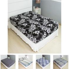 Lençol Avulso Casal Malha 100% Algodão Estampado Com Elástico - Cozzil