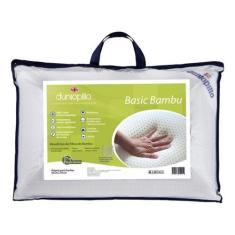 Travesseiro Basic Látex - Capa De Fibra De Bambu - Conforto - Dunlopil