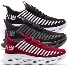 kit 3 tenis unissex masculino feminino Oldsen corrida academia, Pto, P