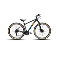 Bicicleta 29 Pulse Cambios Shimano 21v Freio Disco Laranja Verde Acqua