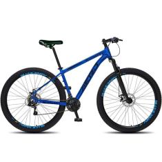 Bicicleta Aero Quadro De Aluminio Aro 29 Emotion 475/16 Azul Com Preto