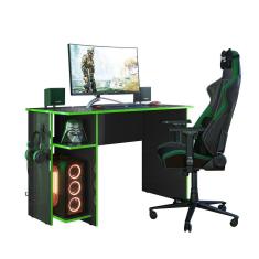 Mesa Gamer Preto Fosco Verde Qmovi
