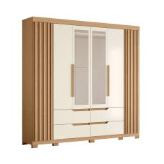 Guarda Roupa Doble Casal 6 Portas com Espelho Albatroz Moveis